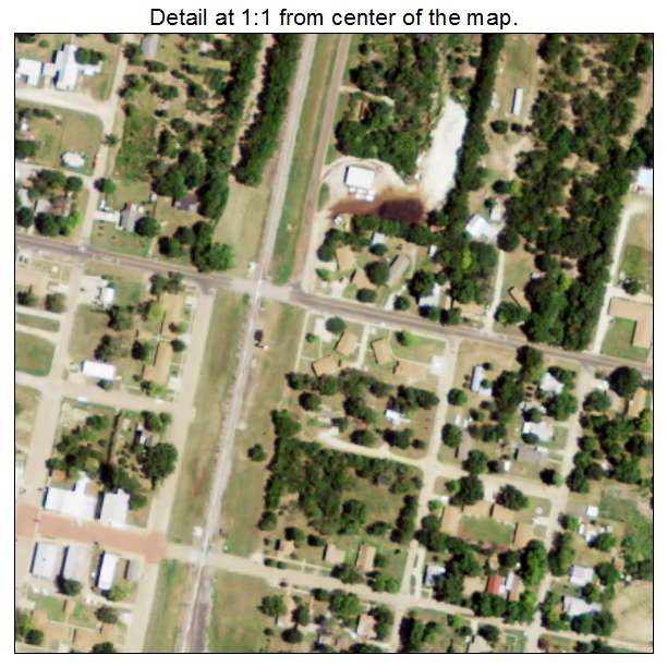 Wortham, Texas aerial imagery detail