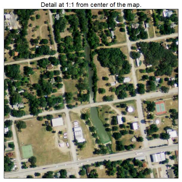Yorktown, Texas aerial imagery detail