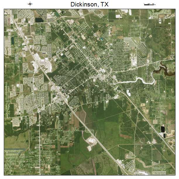 Dickinson, TX air photo map