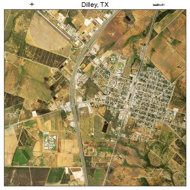 Dilley, TX air photo map