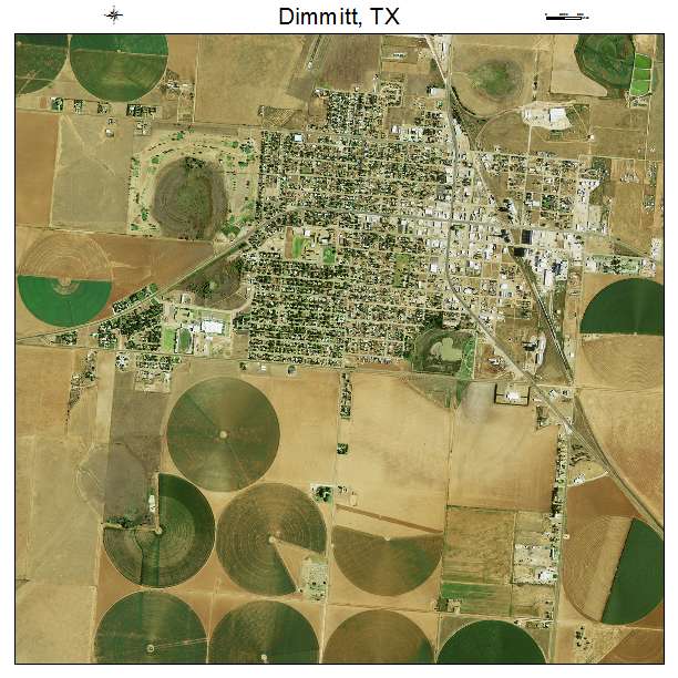 Dimmitt, TX air photo map