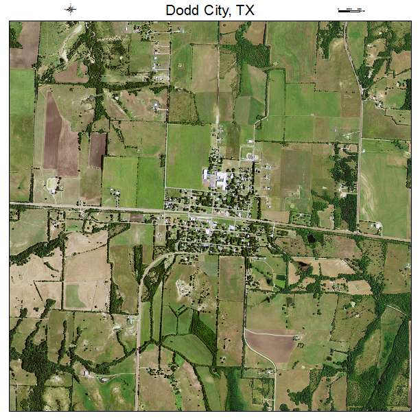Dodd City, TX air photo map