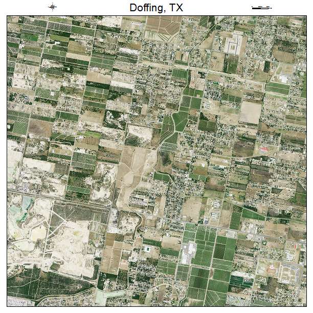 Doffing, TX air photo map