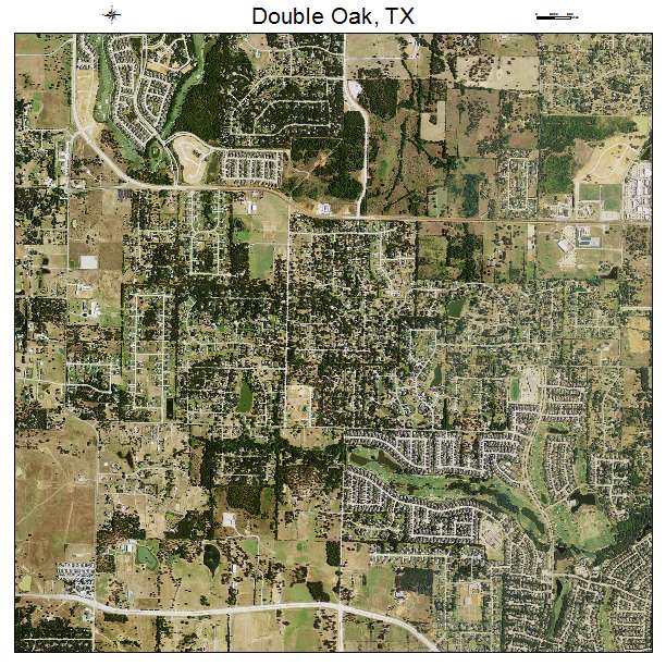 Double Oak, TX air photo map