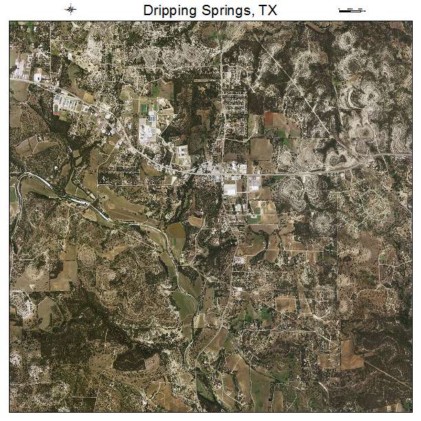 Dripping Springs, TX air photo map