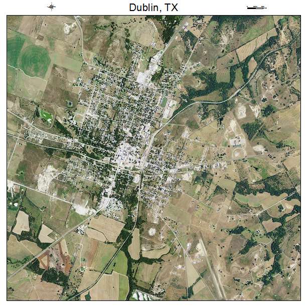 Dublin, TX air photo map