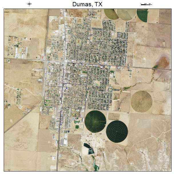 Dumas, TX air photo map