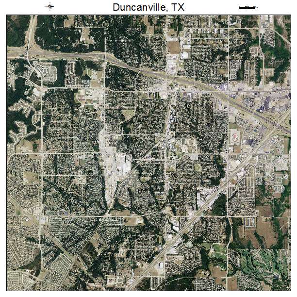 Duncanville, TX air photo map