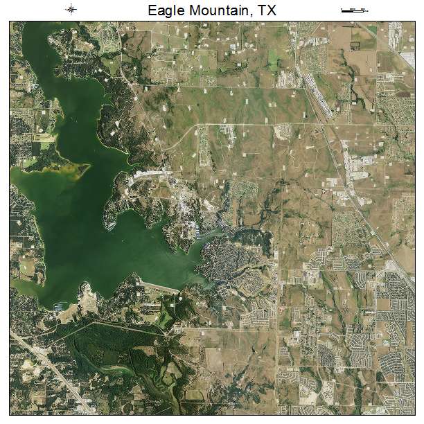 Eagle Mountain, TX air photo map