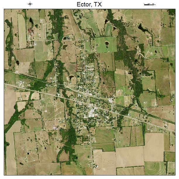 Ector, TX air photo map