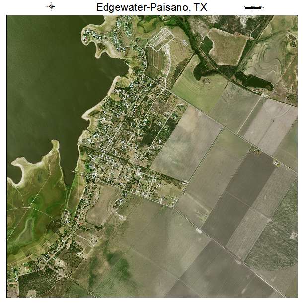 Edgewater Paisano, TX air photo map