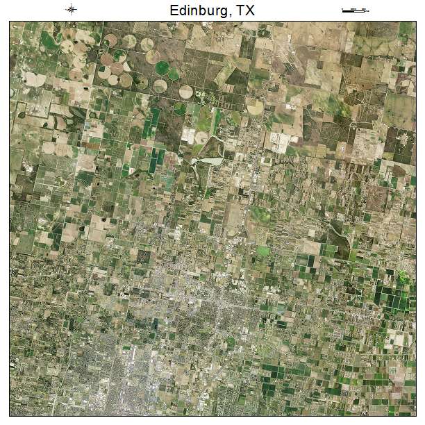 Edinburg, TX air photo map