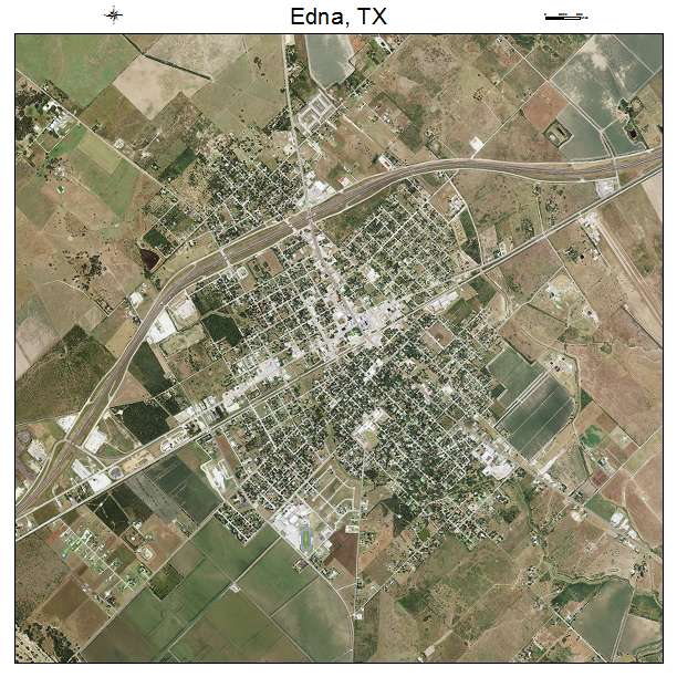 Edna, TX air photo map