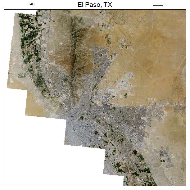 El Paso, TX air photo map
