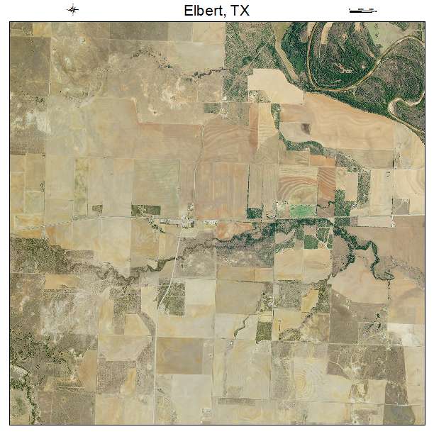 Elbert, TX air photo map