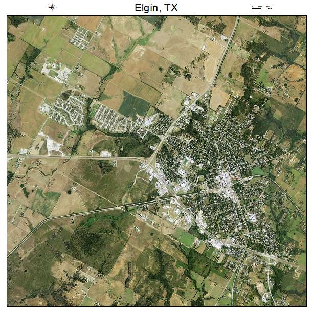 Elgin, TX air photo map