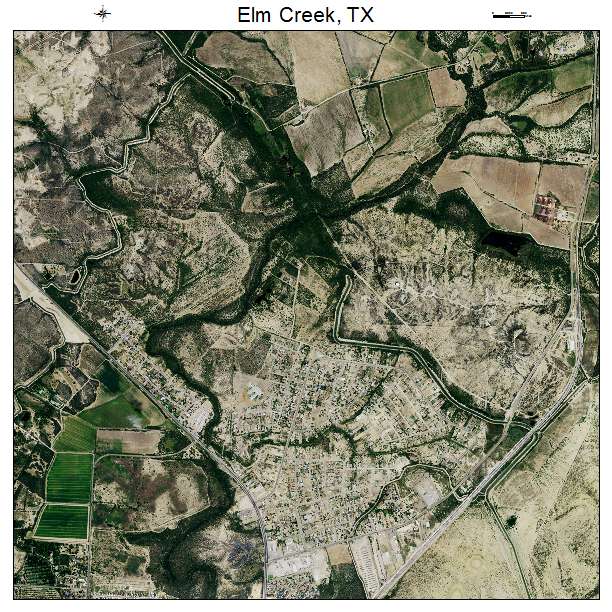 Elm Creek, TX air photo map