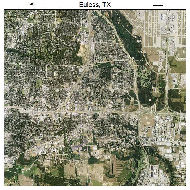 Euless, TX air photo map