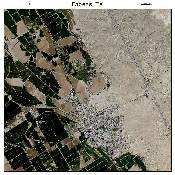 Fabens, TX air photo map
