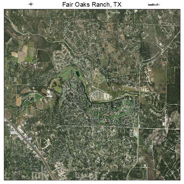 Fair Oaks Ranch, TX air photo map