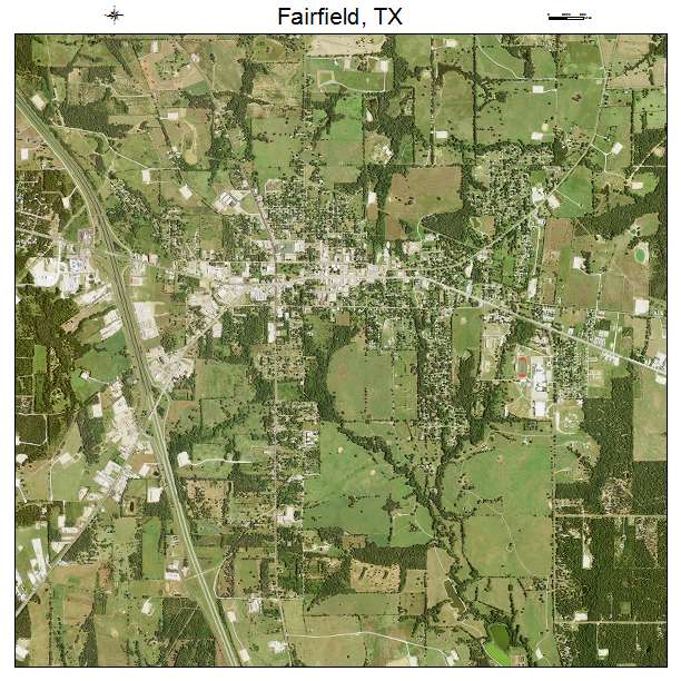 Fairfield, TX air photo map