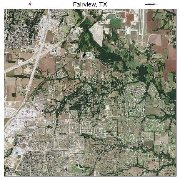 Fairview, TX air photo map