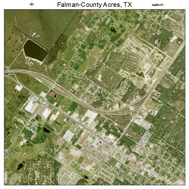 Falman County Acres, TX air photo map