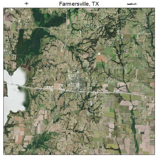 Farmersville, TX air photo map