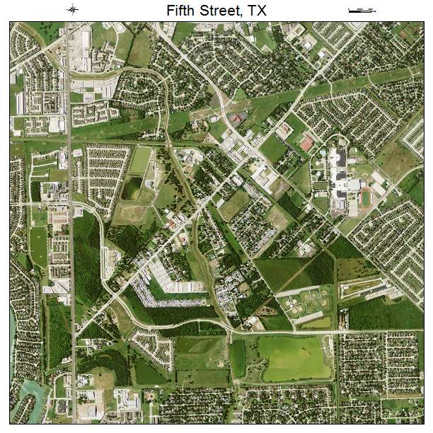 Fifth Street, TX air photo map