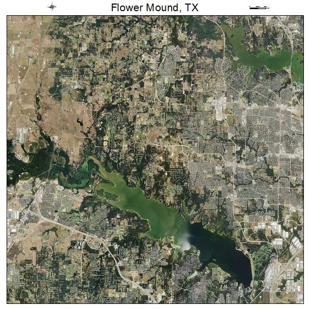 Flower Mound, TX air photo map