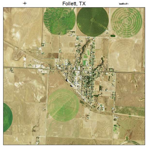 Follett, TX air photo map