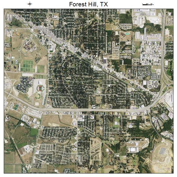 Forest Hill, TX air photo map