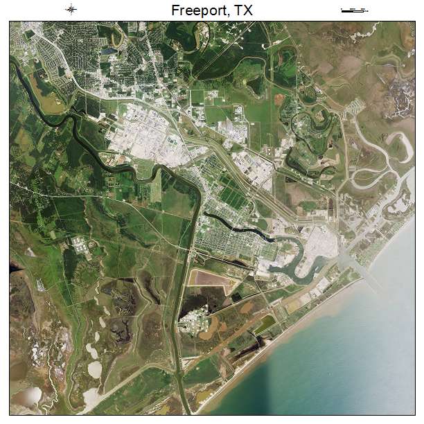 Freeport, TX air photo map