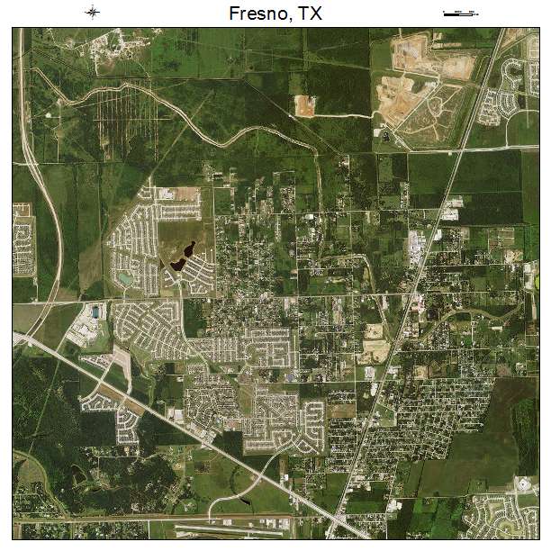 Fresno, TX air photo map