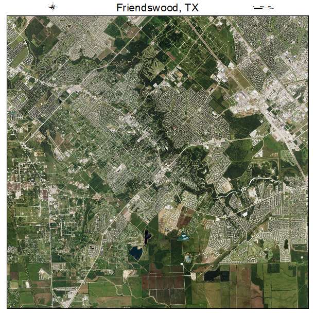 Friendswood, TX air photo map