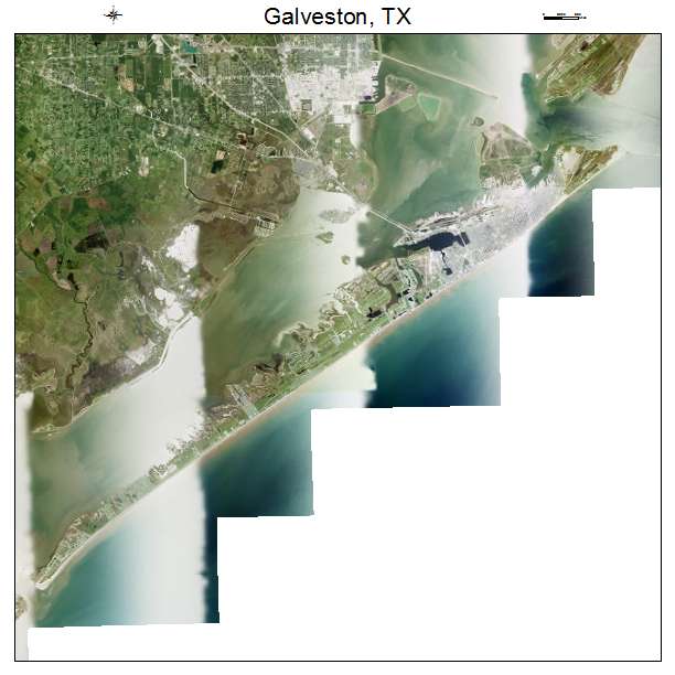 Galveston, TX air photo map
