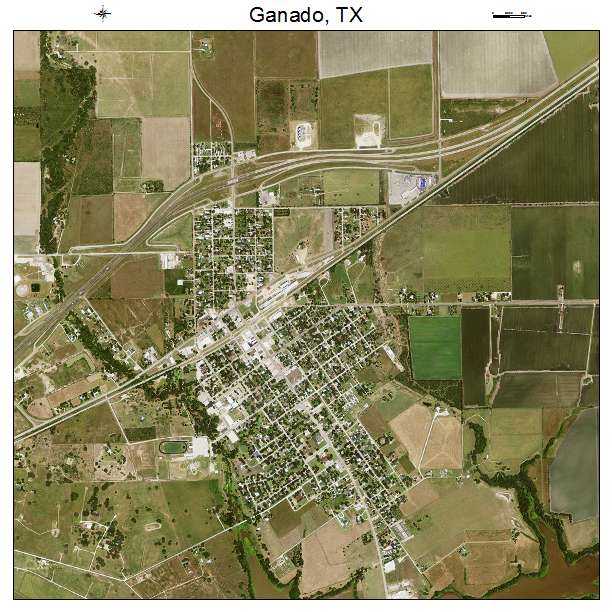 Ganado, TX air photo map