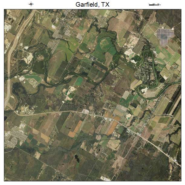 Garfield, TX air photo map