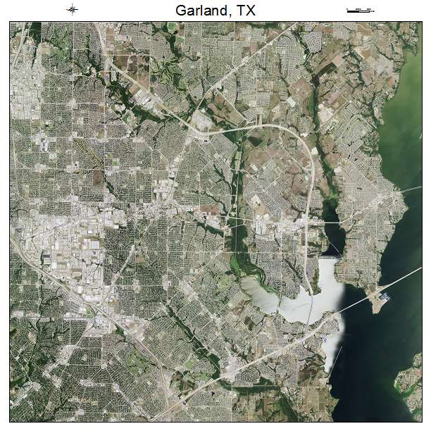 Garland, TX air photo map
