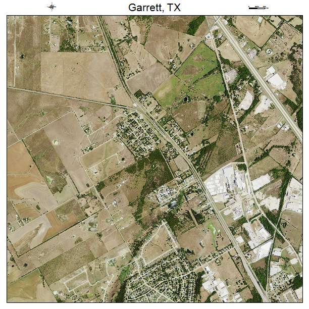 Garrett, TX air photo map