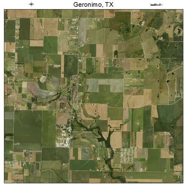 Geronimo, TX air photo map