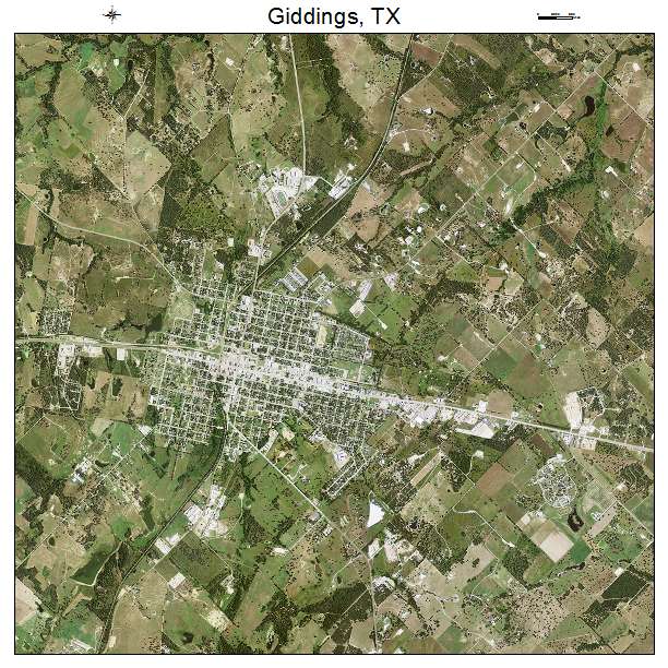 Giddings, TX air photo map