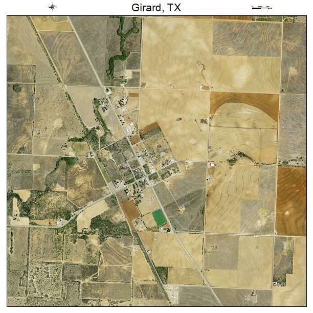 Girard, TX air photo map