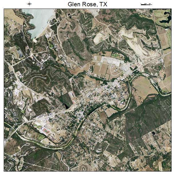 Glen Rose, TX air photo map