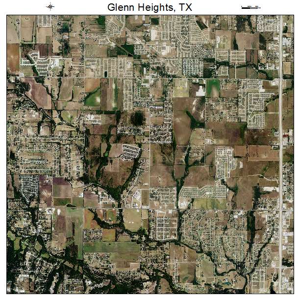 Glenn Heights, TX air photo map