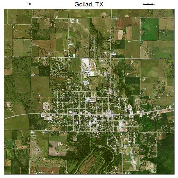 Goliad, TX air photo map