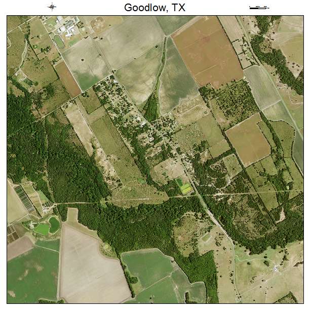 Goodlow, TX air photo map