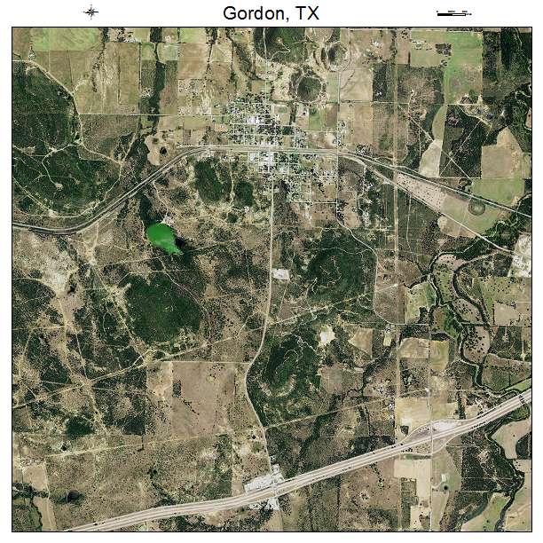 Gordon, TX air photo map