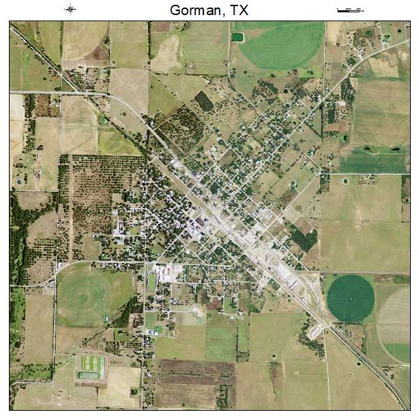 Gorman, TX air photo map