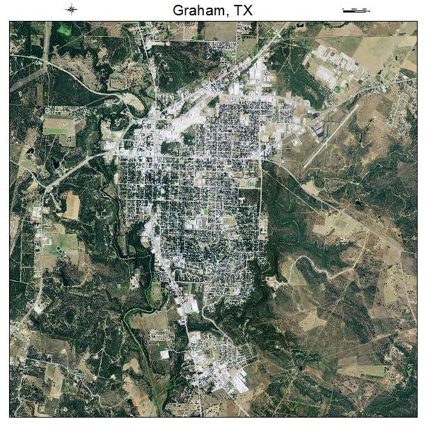 Graham, TX air photo map